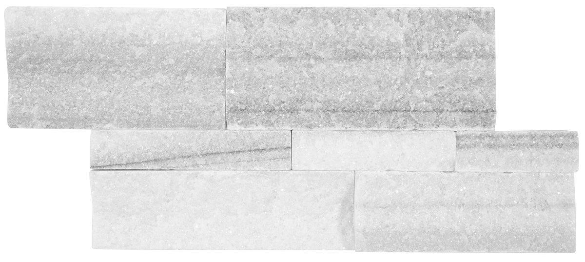 Satori Summit Ice Ledgestone 6-in x 12-in Natural Stone Marble Look Wall Tile (0.48-sq. ft/ Piece)