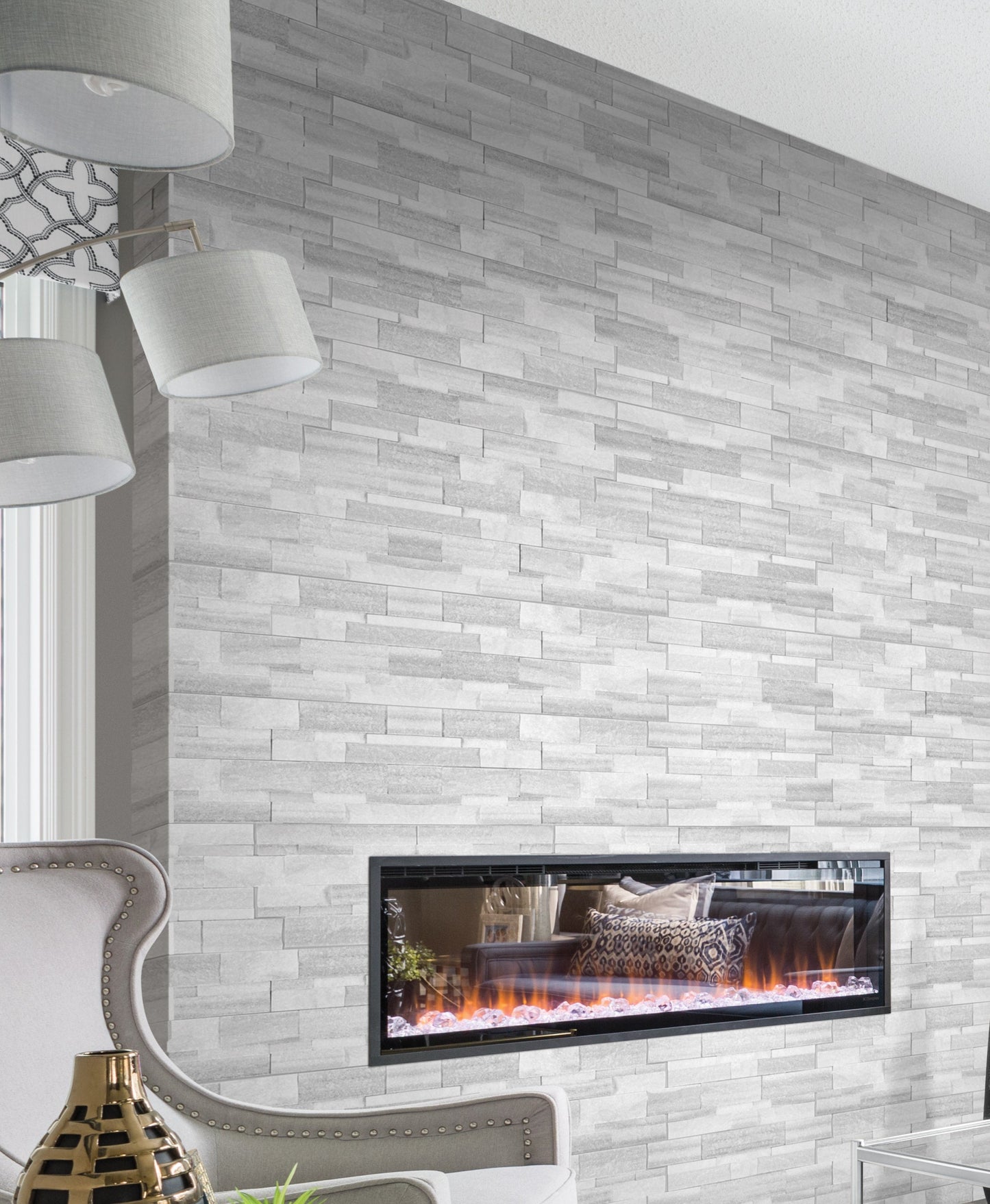 Satori Summit Ice Ledgestone 6-in x 12-in Natural Stone Marble Look Wall Tile (0.48-sq. ft/ Piece)