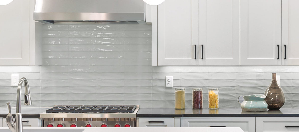 Satori Avenue 3 x 12 in Slate Gray Glossy Pressed Ceramic Wall Tile