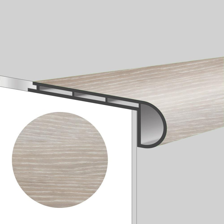Lucida USA 3-in x 48-in Peak Shine Vinyl Floor Stair Nose