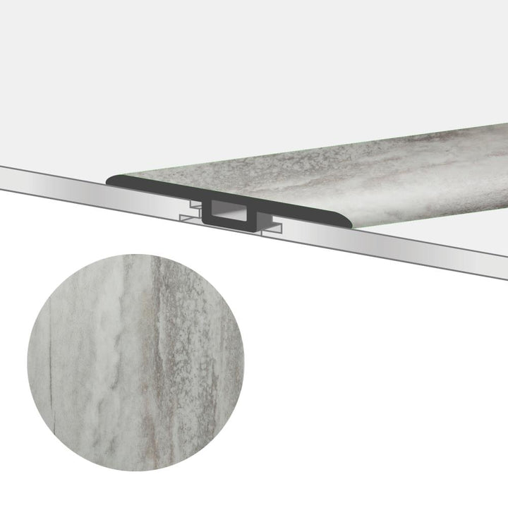 Lucida USA GlueCore T-moulding Greystone 0.27-in T x 1.75-in W x 48-in L Vinyl T-moulding