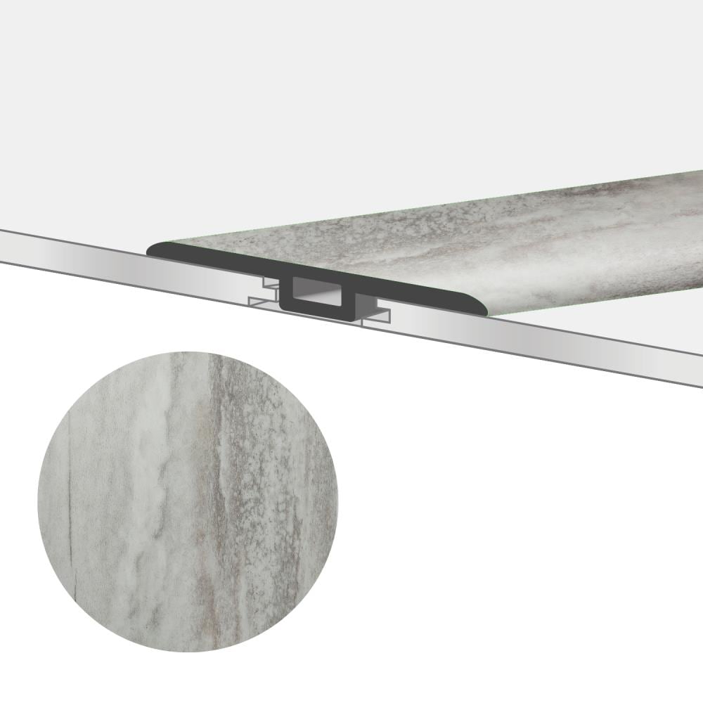Lucida USA Greystone 2-in T x 3-in W x 48-in L Vinyl Floor T-moulding