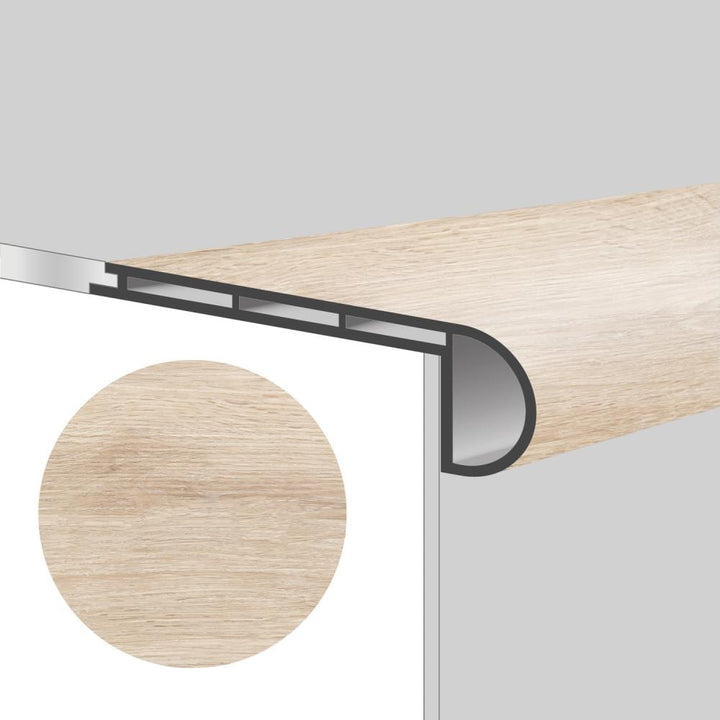 Lucida USA 3-in x 48-in Hesonite Vinyl Floor Stair Nose