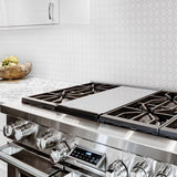 Satori Hudson Brilliant White Bistro 12-in x 12-in Matte Porcelain Mosaic Wall Tile