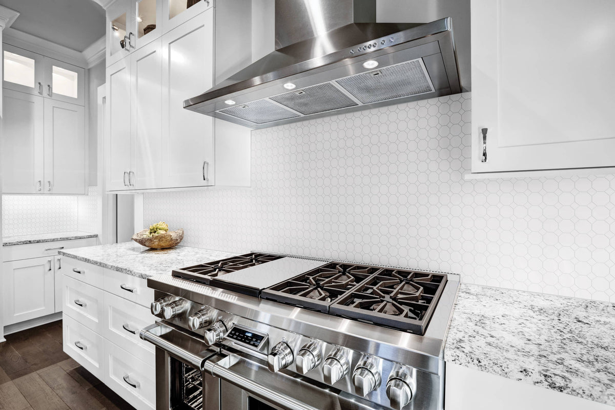 Satori Hudson Brilliant White Bistro 12-in x 12-in Matte Porcelain Mosaic Wall Tile