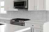 Satori Hudson Brilliant White and Black 12-in x 12-in Matte Porcelain Mosaic Floor and Wall Tile (0.91-sq. ft/ Piece)