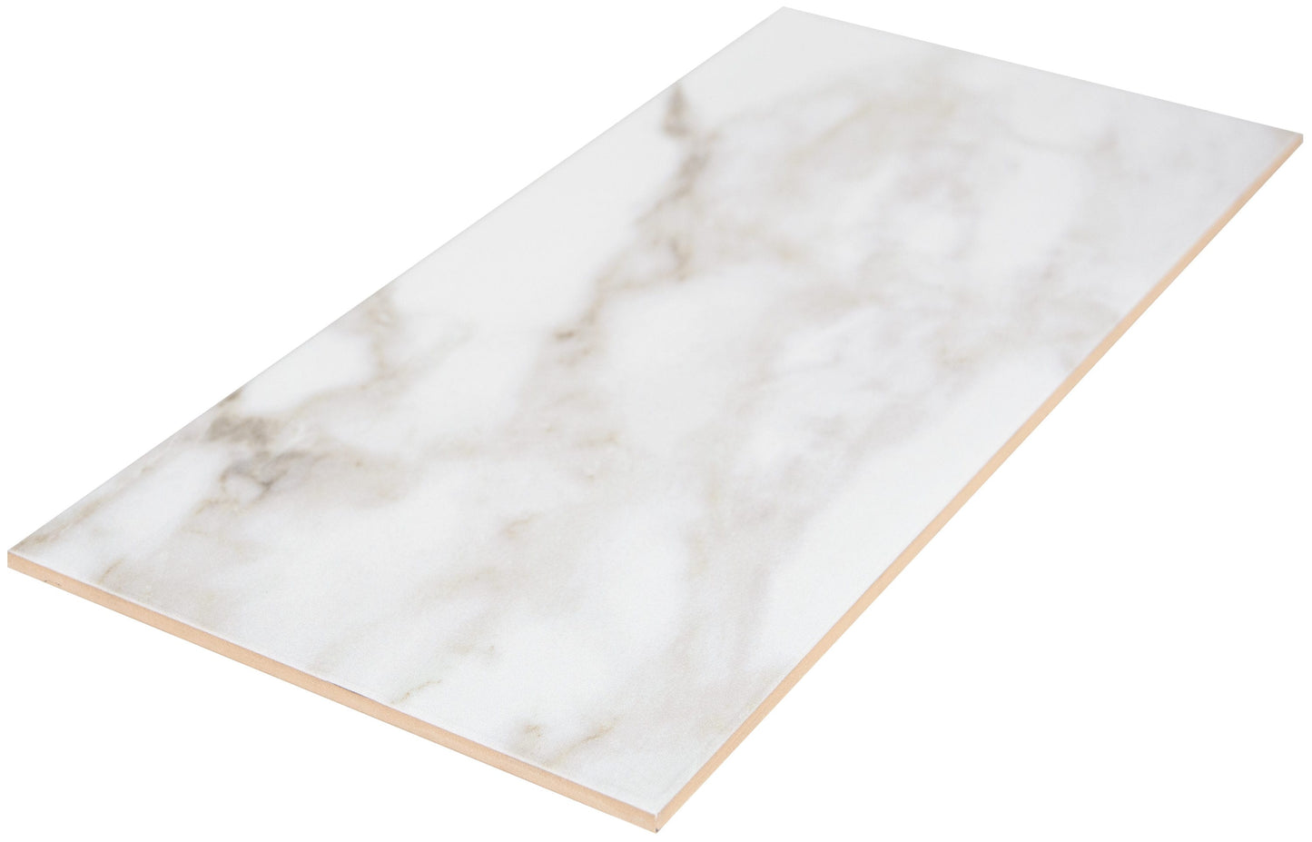 Satori Regent Calacatta 8-in x 16-in Glossy Ceramic Marble Look Wall Tile (0.86-sq. ft/ Piece)