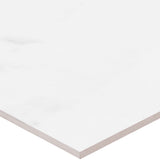 Satori Regent Statuario 24-in x 24-in Polished Porcelain Marble-Look Floor and Wall Tile (3.87-sq ft per piece)