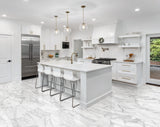 Satori Regent Statuario 24-in x 24-in Polished Porcelain Marble-Look Floor and Wall Tile (3.87-sq ft per piece)