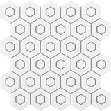 Satori Hudson Brilliant White 12-in x 12-in Matte Porcelain Hexagon Mosaic Floor and Wall Tile (0.94-sq. ft/ Piece)