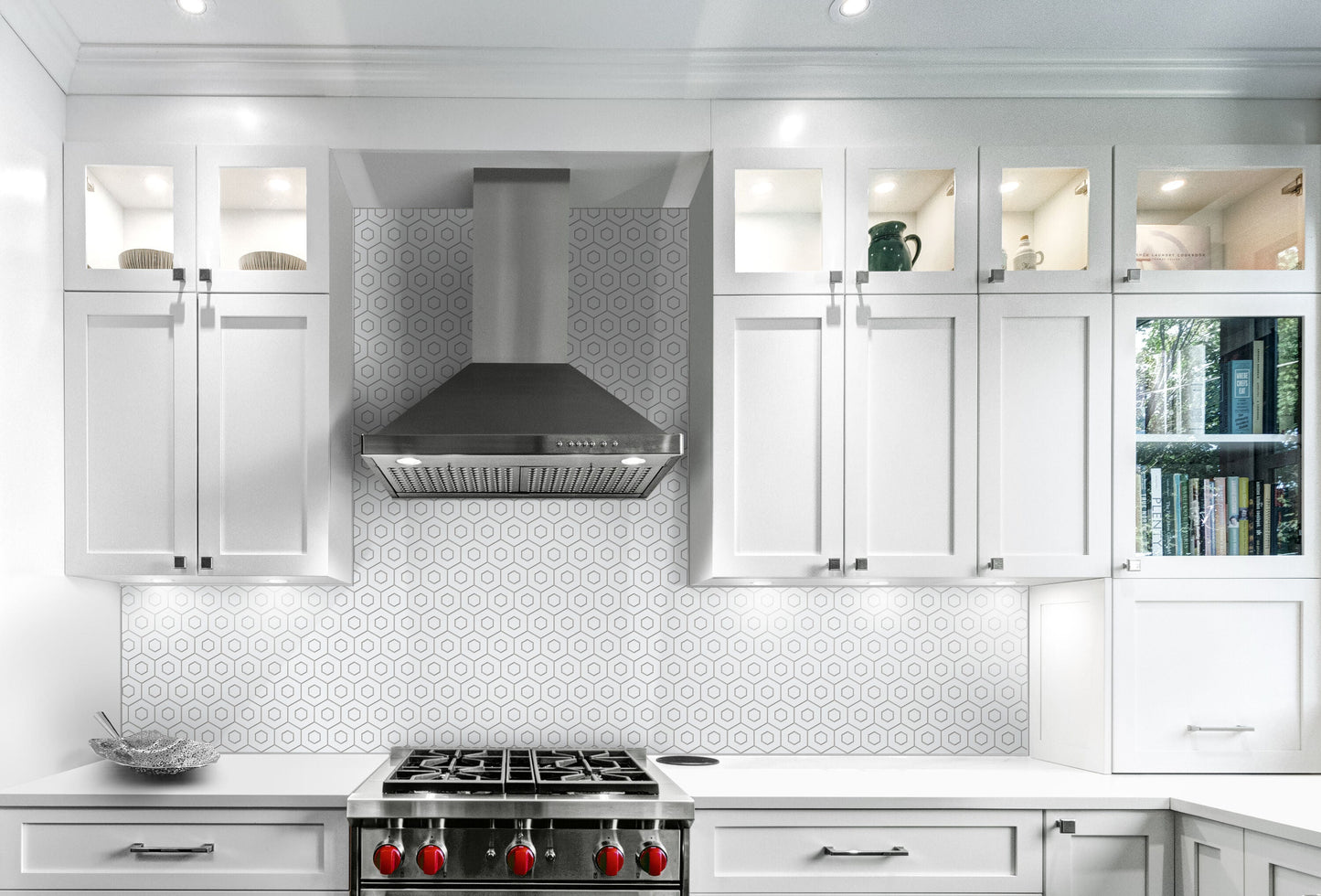 Satori Hudson Brilliant White 12-in x 12-in Matte Porcelain Hexagon Mosaic Floor and Wall Tile (0.94-sq. ft/ Piece)