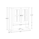 RiverRidge Danbury 22.69-in x 24.25-in x 7.75-in White Soft Close Bathroom Wall Cabinet