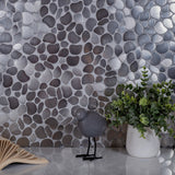 Apollo Tile Metal 12-in x 12-in Polished Metal Pebble Stone Look Floor and Wall Tile (5-sq. ft/ Carton)
