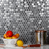 Apollo Tile Metal 11-in x 11-in Polished Metal Hexagon Floor and Wall Tile (4.75-sq. ft/ Carton)