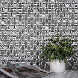 Apollo Tile (Sample) Metal 4-in x 4-in Polished Metal Penny Round Patterned Wall Tile