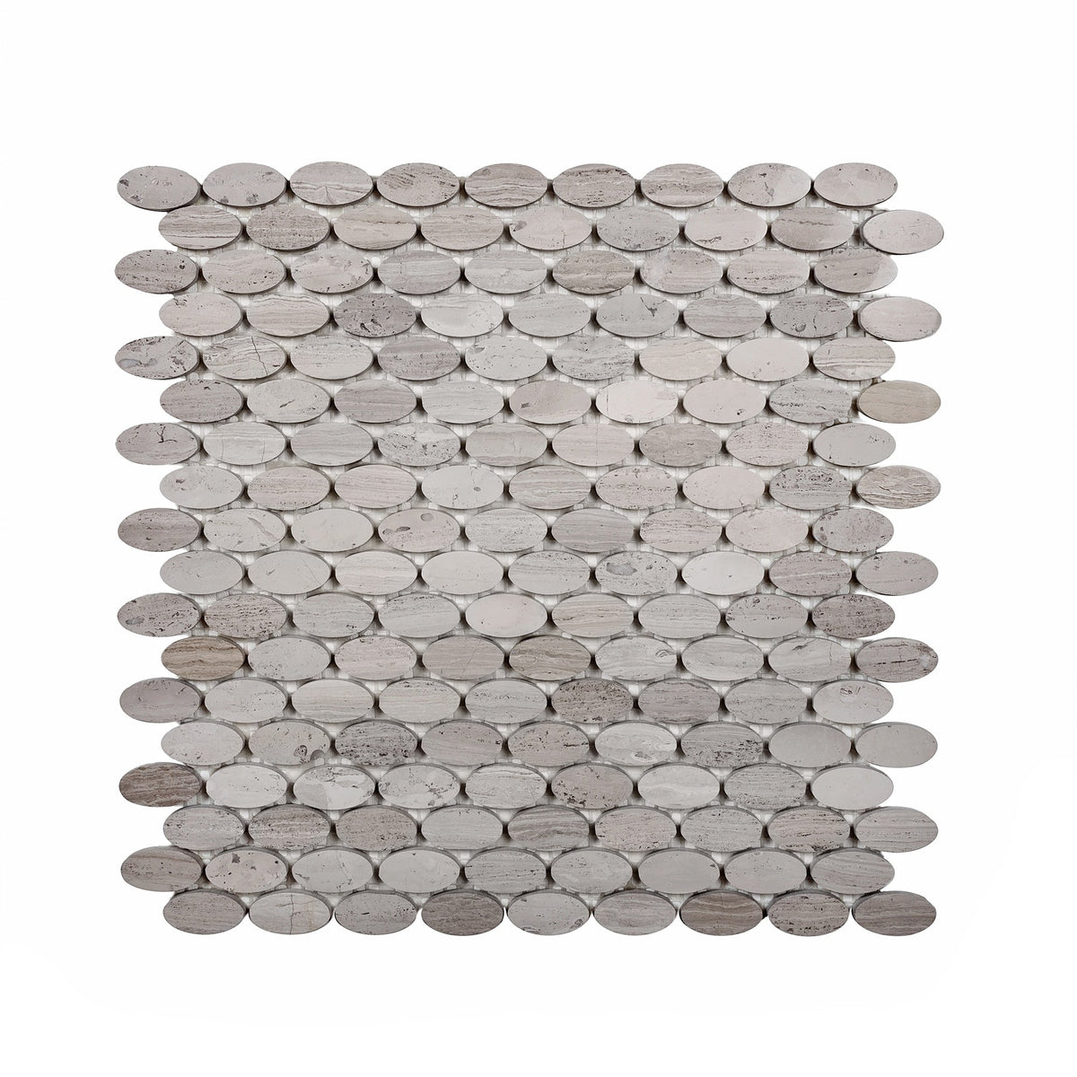 Apollo Tile Gray 11-in x 12-in Polished Natural Stone Marble Honeycomb Wood Look Floor and Wall Tile (4.51-sq. ft/ Carton)