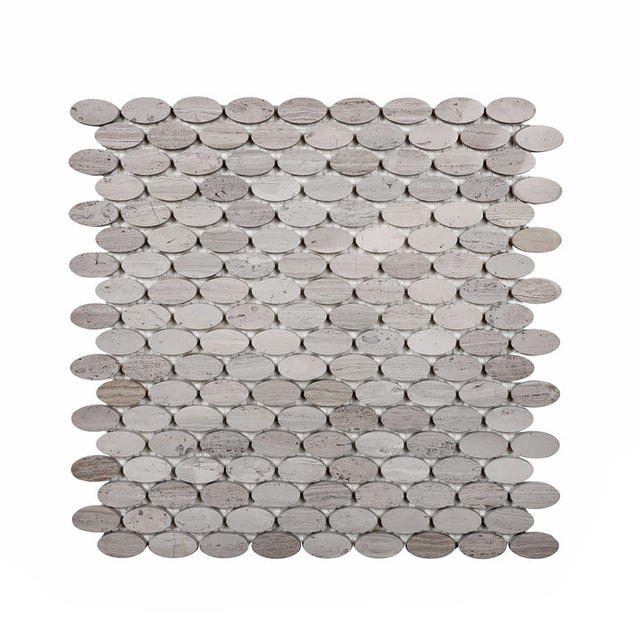 Apollo Tile Gray 11-in x 12-in Polished Natural Stone Marble Honeycomb Wood Look Floor and Wall Tile (4.51-sq. ft/ Carton)