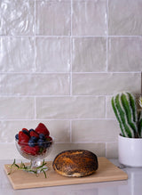 Apollo Tile (Sample) Duchess Gray 4-in x 4-in Glossy Ceramic Subway Wall Tile