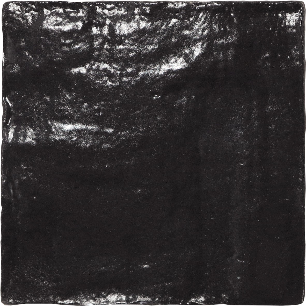 Apollo Tile (Sample) Duchess Black 4-in x 4-in Glossy Ceramic Wall Tile