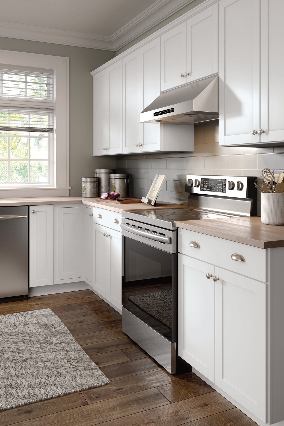 Diamond NOW Arcadia 30-in W x 35-in H x 23.75-in D White 1-Drawer Base Fully Assembled Cabinet (Recessed Panel Shaker Style)