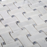 Apollo Tile Gray 12-in x 12-in Polished Natural Stone Marble Basketweave Marble Look Floor and Wall Tile (5-sq. ft/ Carton)