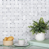 Apollo Tile Gray 12-in x 12-in Polished Natural Stone Marble Basketweave Marble Look Floor and Wall Tile (5-sq. ft/ Carton)