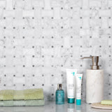 Apollo Tile Gray 12-in x 12-in Polished Natural Stone Marble Basketweave Marble Look Floor and Wall Tile (5-sq. ft/ Carton)