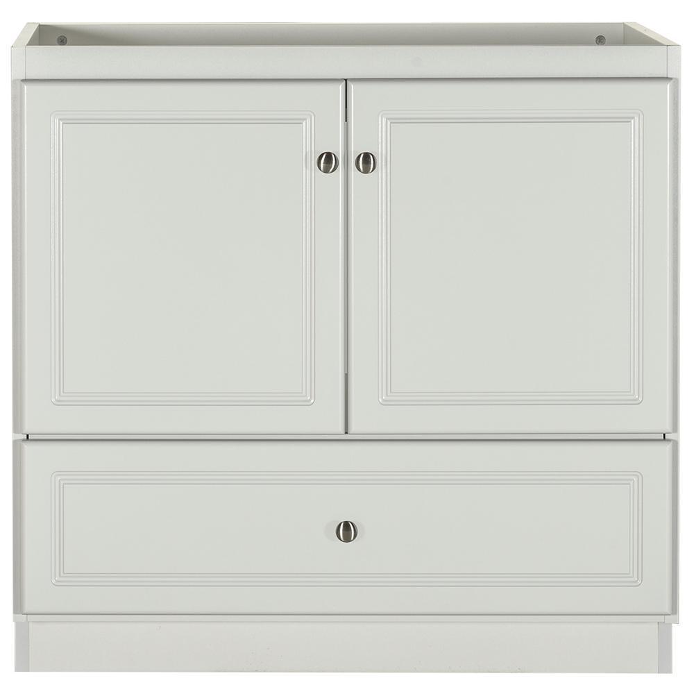 Ultraline 48 in. W x 21 in. D x 34.5 in. H Vanity Cabinet Only in Satin White - Super Arbor