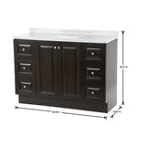 Northwood 49 in. W x 19 in. D Vanity in Dusk with Solid Surface Vanity Top in Silver Ash with White Sink - Super Arbor