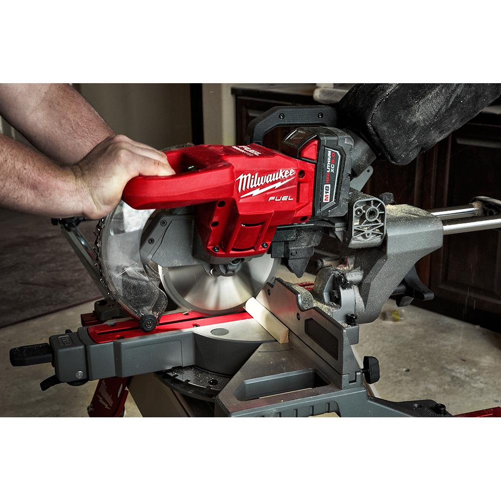 M18 FUEL 18-Volt Lithium-Ion Brushless 7-1/4 in. Cordless Dual Bevel Sliding Compound Miter Saw with Compact Router