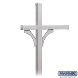 Deluxe Post - 2 Sided - In-Ground Mounted - for 3 Roadside Mailboxes - Bronze