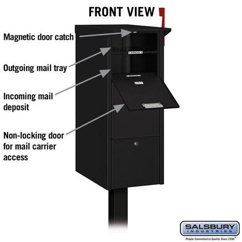 Durable Aluminum Mail Package Drop with Secure Locking Doors and USPS Approval