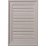 16 in. x 24 in. Rectangular Primed Polyurethane Paintable Gable Louver Vent - Super Arbor