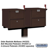 Bronze 2-Wide Mailbox Spreader for Roadside Mailboxes