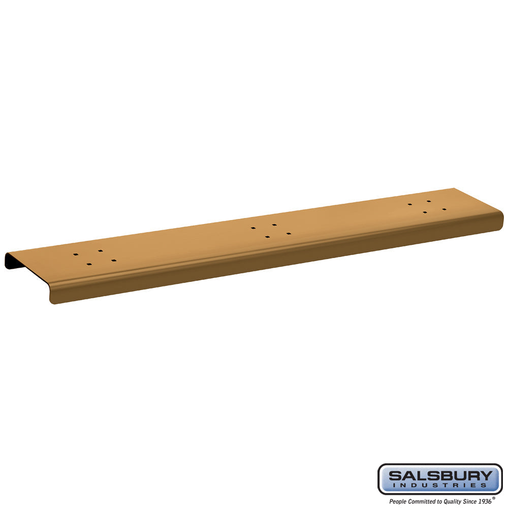 3-Wide Mailbox Spreader for Designer Roadside Mailboxes, Brass