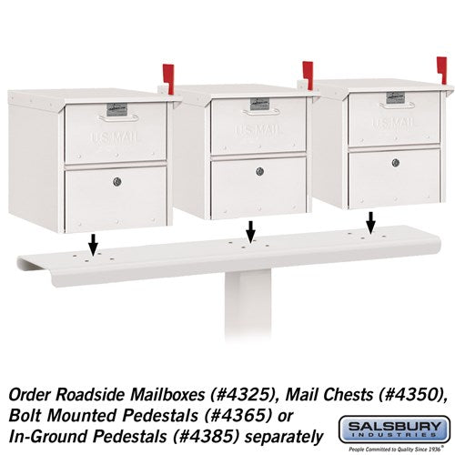 3-Wide Mailbox Spreader for Roadside Mailboxes and Mail Chests