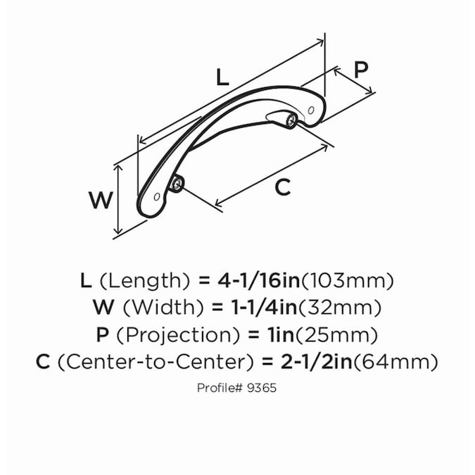 Amerock Cup Pulls 2-1/2-in (64mm) Center to Center Satin Nickel Oval Cup Drawer Pull