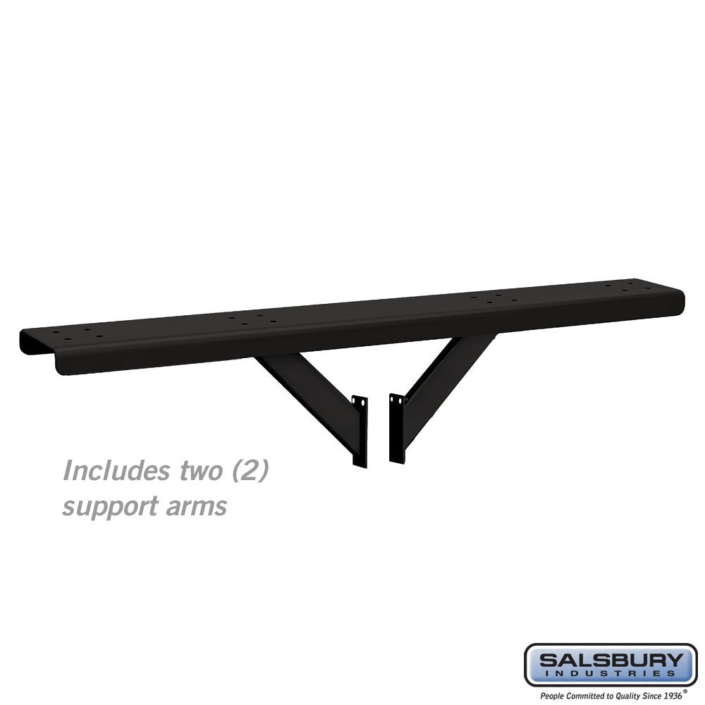 4-Wide Mailbox Spreader with 2 Supporting Arms - Black
