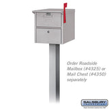 Standard Pedestal - In-Ground Mounted for Mailboxes, Silver