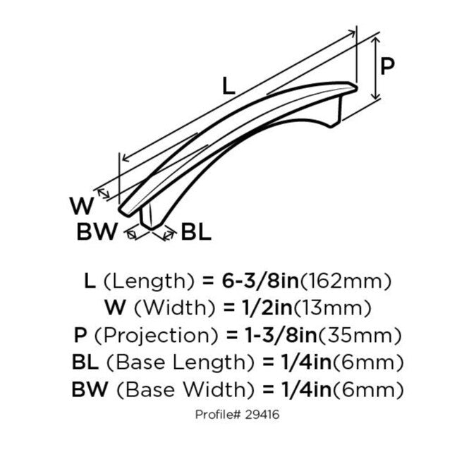 Amerock Essential'Z 3-in (76mm) Center to Center Satin Nickel Arch Handle Drawer Pull