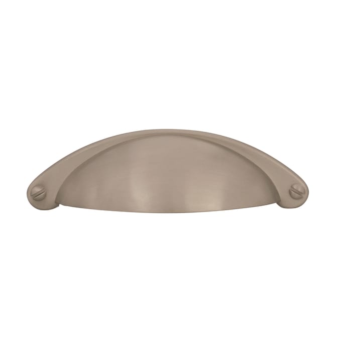 Amerock Cup Pulls 2-1/2-in (64mm) Center to Center Satin Nickel Oval Cup Drawer Pull