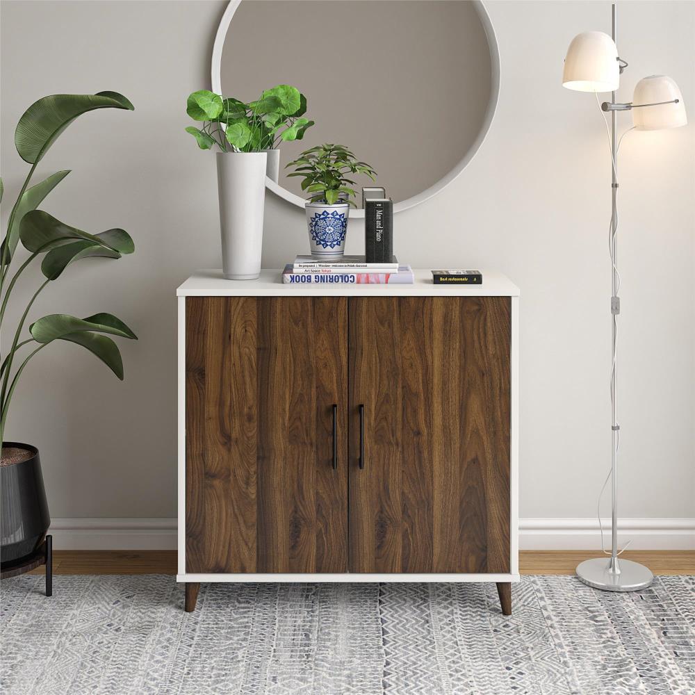 Ameriwood Home Ovando White Contemporary/Modern Wood Media Cabinet