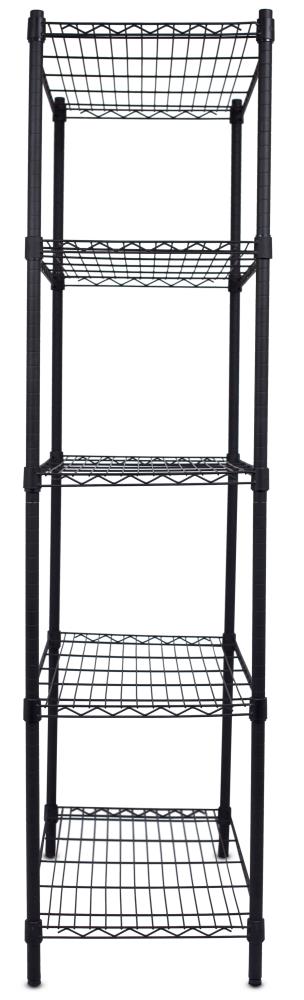 BirdRock Home 36-in W x 72-in H Steel Black Freestanding Utility Storage Cabinet