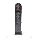 Bountiful Life 5-Door Front and Back Access Lockable Ground Mount Mailbox in Silver Pewter - Super Arbor