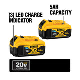 20-Volt MAX XR with Tool Connect Premium Brushless Lithium Ion Hammer Drill/Driver with (2) 5Ah Batteries,Charger & Case