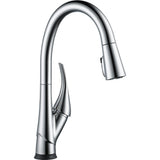 Esque Single-Handle Pull-Down Sprayer Kitchen Faucet with ShieldSpray Technology in Arctic Stainless - Super Arbor