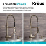 Britt Single-Handle Pull Down Sprayer Kitchen Faucet in Brushed Gold - Super Arbor