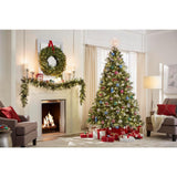 7.5 ft Sparkling Amelia Pine LED Pre-Lit Artificial Christmas Tree with Warm White Lights - Super Arbor