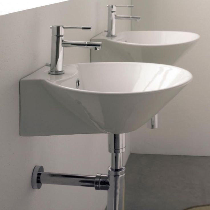 Nameeks Cono Wall Mounted Bathroom Sink in White