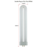 9 in. 18-Watt U-Bent T6 FUL 4-Pin GX10Q CFL Fluorescent Tube Light Bulb, Black Light (5-Pack) - Super Arbor